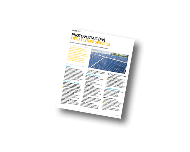 Photovoltaic (PV) Field Testing Services fact sheet