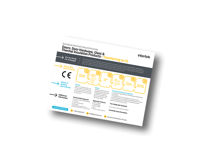 Building & Construction Certification: Transferring to the CE Mark infographic